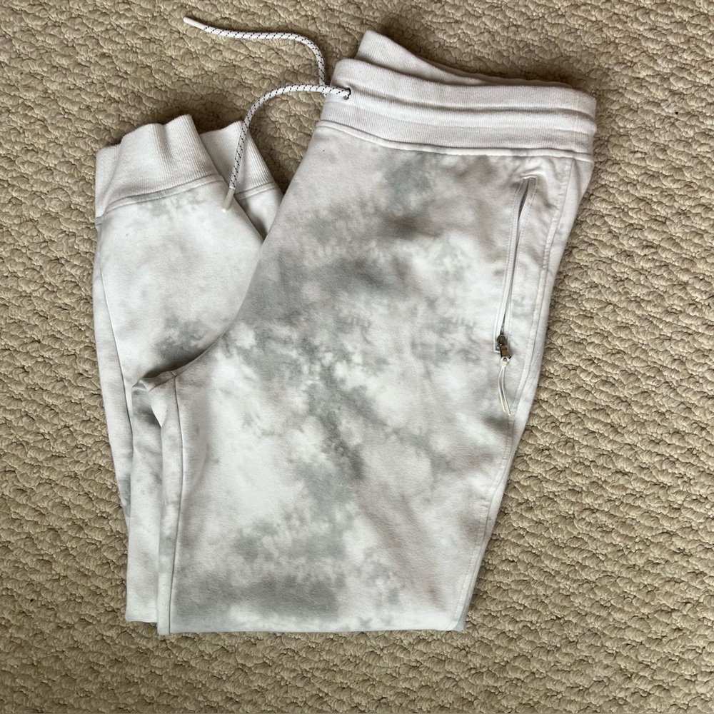 Women’s  Gray/white Tie-Dye Joggers - L